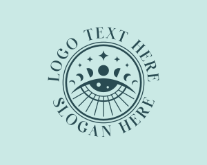 Spiritual - Cosmic Fortune Teller Eye logo design