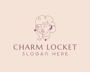 Locket - Monoline Lady Jewelry logo design