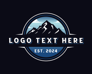 Hiking Trail - Mountain Peak Trail logo design