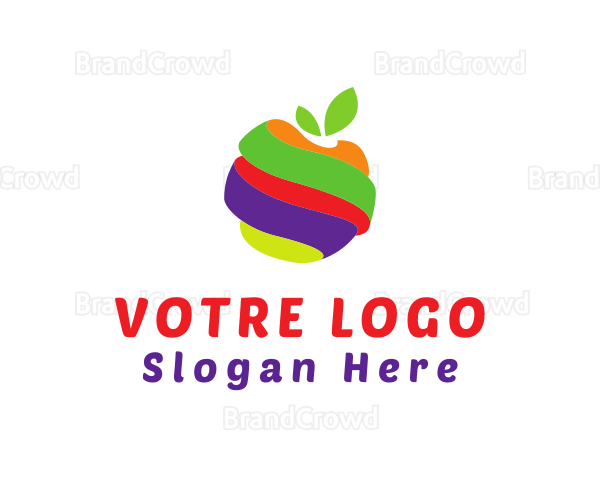 Colorful Fruit Twist Logo