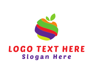 Vegetarian - Colorful Fruit Twist logo design