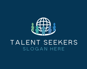 Recruitment - Global Human Recruitment logo design