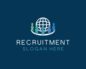 World Recruitment Hub  logo design
