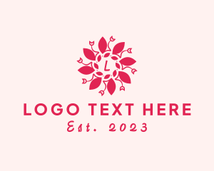 Leaf - Spiral Leaf Flower Botanical logo design