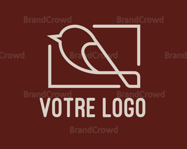 Minimalist Bird Photograph Logo