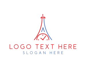 Structure - Clock Tower Structure logo design