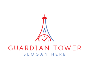 Clock Tower Structure  logo design