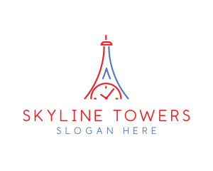 Clock Tower Structure  logo design