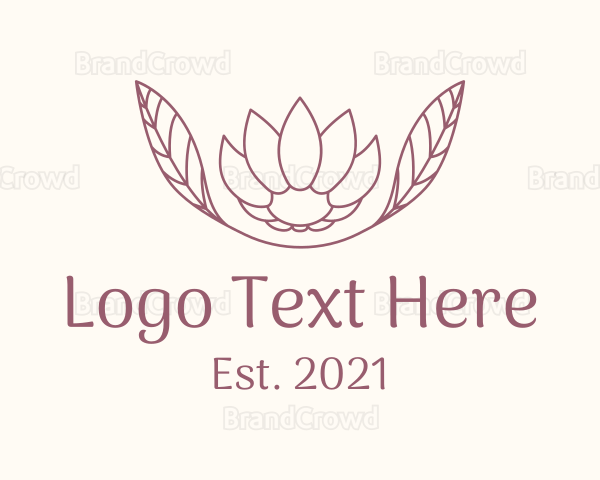 Minimalist Ornamental Flower Logo