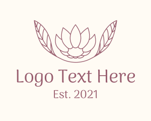Massage - Minimalist Ornamental Flower logo design