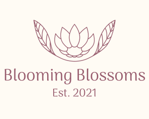 Blooming - Minimalist Ornamental Flower logo design