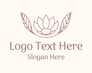 Minimalist Ornamental Flower  Logo