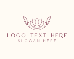 Minimalist Ornamental Flower  logo design