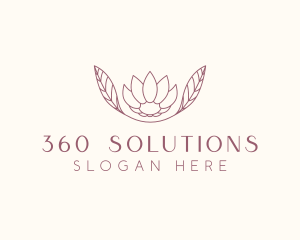 Minimalist Ornamental Flower  logo design