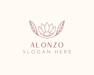 Minimalist Ornamental Flower  logo design