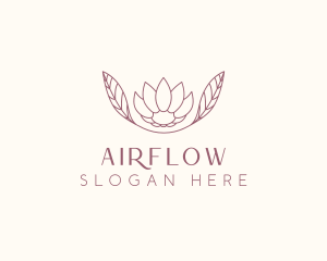 Minimalist Ornamental Flower  logo design