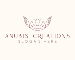 Minimalist Ornamental Flower  logo design