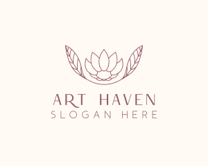 Minimalist Ornamental Flower  logo design