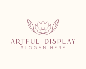 Minimalist Ornamental Flower  logo design