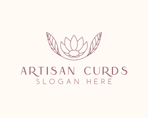 Minimalist Ornamental Flower  logo design