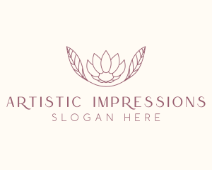 Minimalist Ornamental Flower  logo design