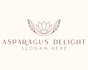 Minimalist Ornamental Flower  logo design