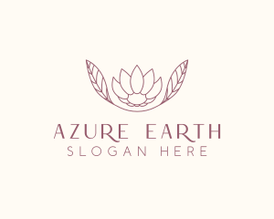 Minimalist Ornamental Flower  logo design