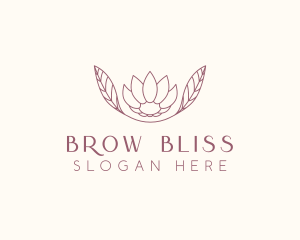 Minimalist Ornamental Flower  logo design