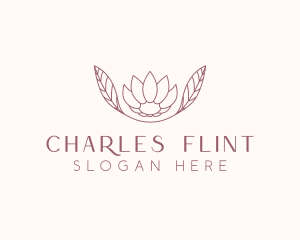 Minimalist Ornamental Flower  logo design