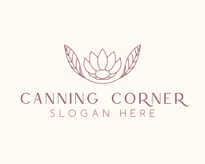 Minimalist Ornamental Flower  logo design