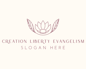 Minimalist Ornamental Flower  logo design