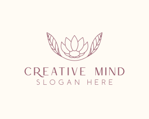 Minimalist Ornamental Flower  logo design