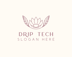 Minimalist Ornamental Flower  logo design