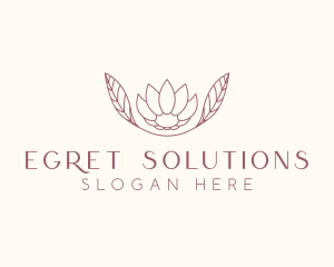 Minimalist Ornamental Flower  logo design