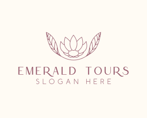 Minimalist Ornamental Flower  logo design