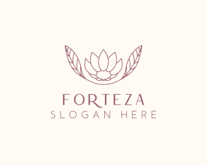 Minimalist Ornamental Flower  logo design