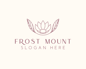 Minimalist Ornamental Flower  logo design