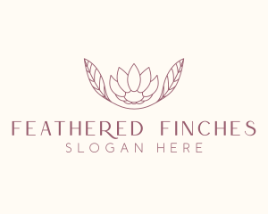 Minimalist Ornamental Flower  logo design