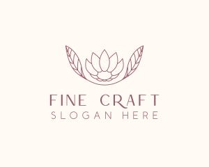 Minimalist Ornamental Flower  logo design