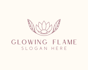 Minimalist Ornamental Flower  logo design