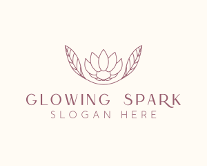 Minimalist Ornamental Flower  logo design