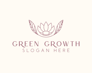 Minimalist Ornamental Flower  logo design