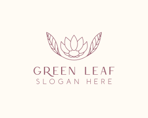 Minimalist Ornamental Flower  logo design