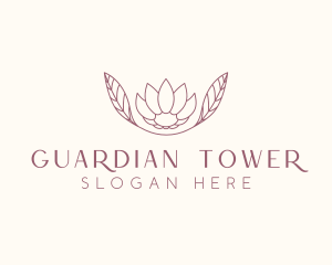 Minimalist Ornamental Flower  logo design