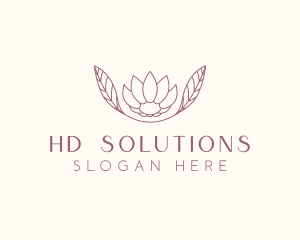 Minimalist Ornamental Flower  logo design