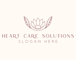 Minimalist Ornamental Flower  logo design