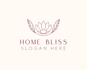 Minimalist Ornamental Flower  logo design