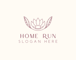 Minimalist Ornamental Flower  logo design