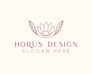 Minimalist Ornamental Flower  logo design