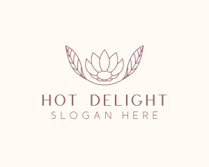 Minimalist Ornamental Flower  logo design